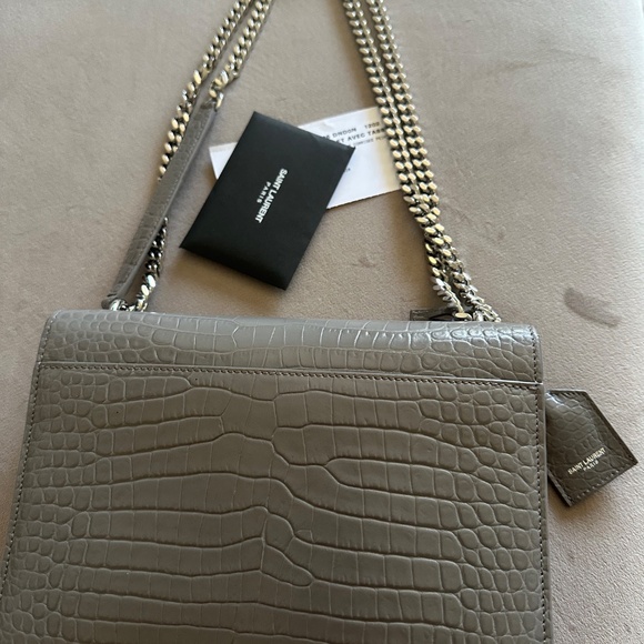 Saint Laurent crocodile sunset bag Medium - Picture 2 of 6